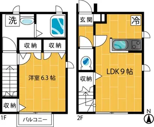 フルール【1階】の間取り