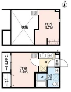 CoCo東仙台【1階】の間取り