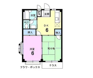 エルディム神明【1階】の間取り