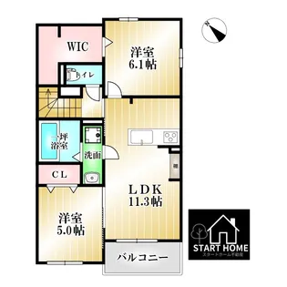 ルミエール松茂西II【2階】の間取り