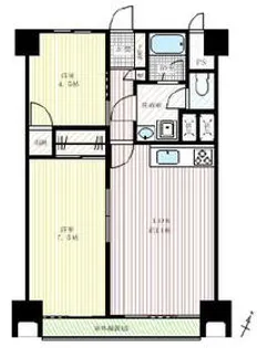 幡ヶ谷ゴールデンマンション【10階】の間取り