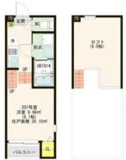 ハーモニーテラス平成VIII【2階】の間取り