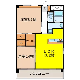 ラ・ポーゼ・ロワイヤル【3階】の間取り