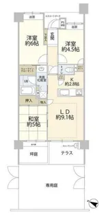 クオス保土ケ谷【1階】の間取り