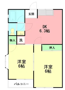 ラ・メール西湘B【2階】の間取り