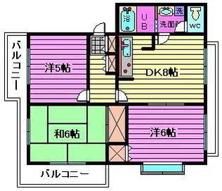 第3あかつき【3階】の間取り