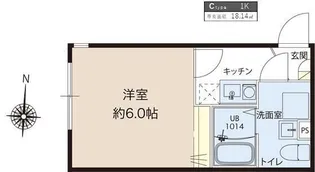 レピュア蓮根レジデンスEAST【4階】の間取り