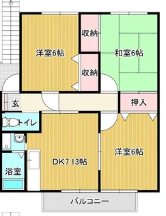 サンビレッジ長浜【1階】の間取り
