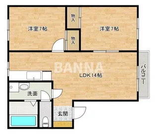 サザンクロスA【2階】の間取り