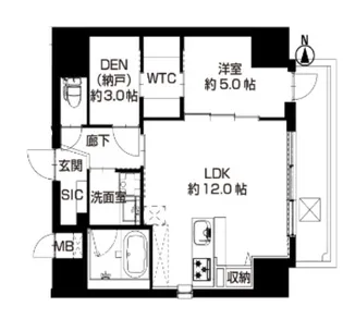 La CASA 上汐【3階】の間取り