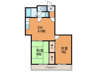 アーバンSライフ B棟【2階】の間取り