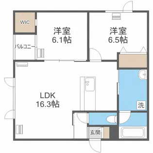 レギア発寒【2階】の間取り