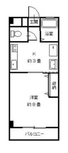 ディーズマンション【4階】の間取り