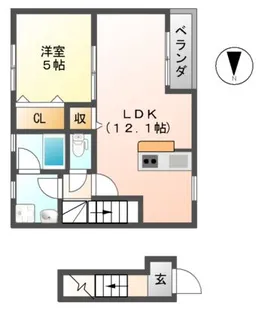 エスポワール【2階】の間取り