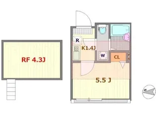 ミレハウス【3階】の間取り