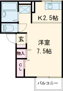 コーポ有明【1階】の間取り