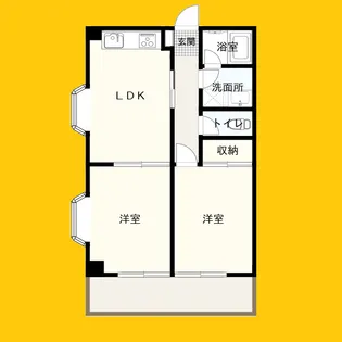 コーポ三枝片倉【1階】の間取り