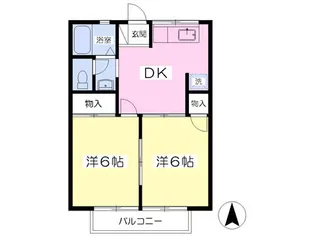 コーポ平野 A棟【2階】の間取り