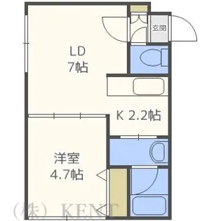 ベルクレール琴似II【5階】の間取り
