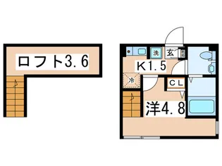 ウェルネスハイツ【1階】の間取り