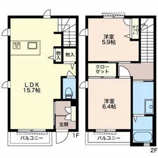 ラヴィアンス A【2階】の間取り