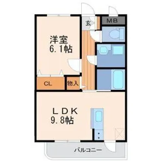 ロード&スカイ【1階】の間取り