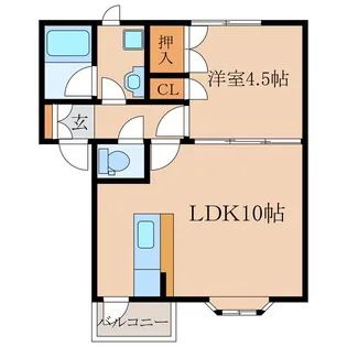スカイロードマンション【2階】の間取り