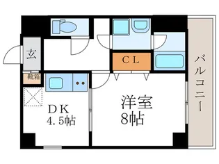 御所西エクセル三宅【6階】の間取り