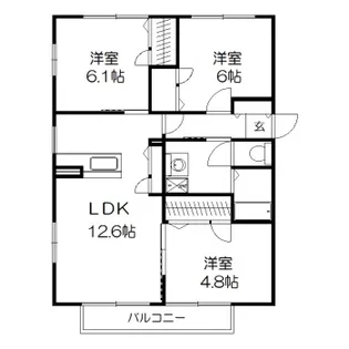 サリュコパン【1階】の間取り