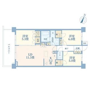 プロミライズ青葉台Cブロック【3階】の間取り