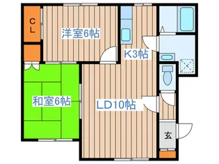 ヒルパレス西岡【2階】の間取り