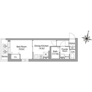 コンフォリア・リヴ目黒碑文谷【5階】の間取り