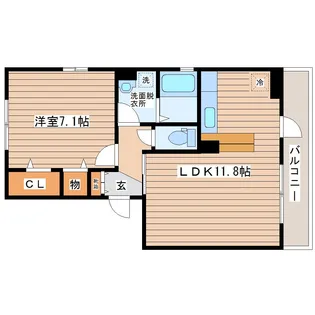 グランビアA【2階】の間取り