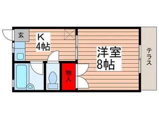 白菊ハイツA【1階】の間取り