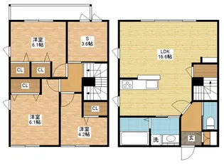 カーサS【1階】の間取り