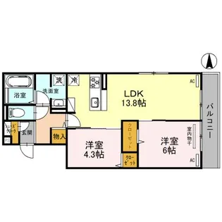 タカゼン文の里【3階】の間取り