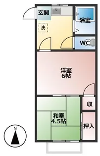 コーポコスモス【1階】の間取り