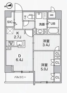 Alivis中野【2階】の間取り