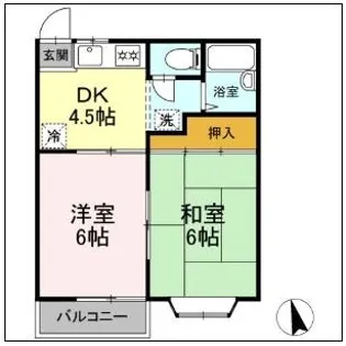 パスタイムII【2階】の間取り