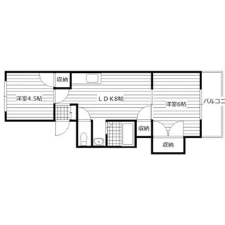 コーポ角田【1階】の間取り