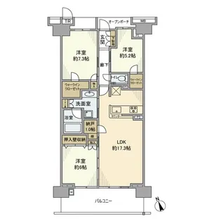 プラウド船橋五街区【8階】の間取り