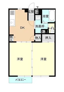 ハイツ アザレアB【2階】の間取り