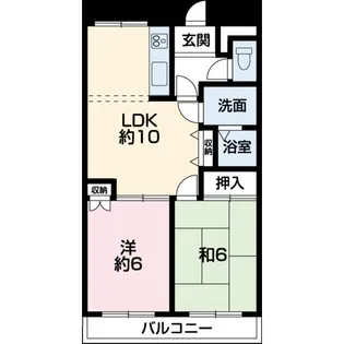 ピア・ルミナス2番館【1階】の間取り