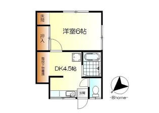 タミヤアパート【1階】の間取り