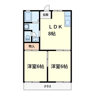 ハイツルミナールB棟【1階】の間取り