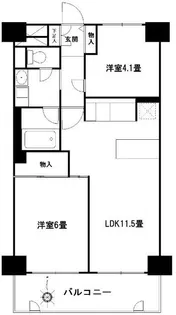 シティハウスノヴァ【6階】の間取り