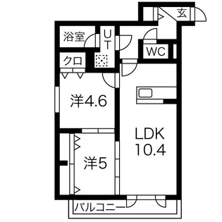 メニーズコート琴似プレミア【3階】の間取り