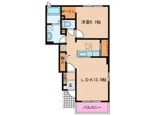 ベルコロレIIB【1階】の間取り