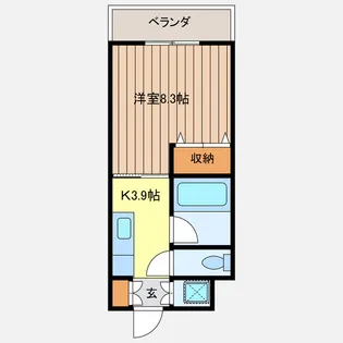 オアシスモリ【3階】の間取り