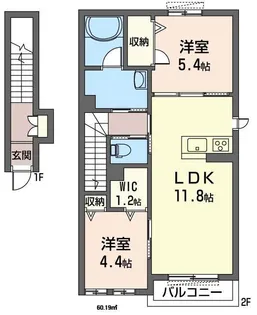 ボヌールIII【2階】の間取り